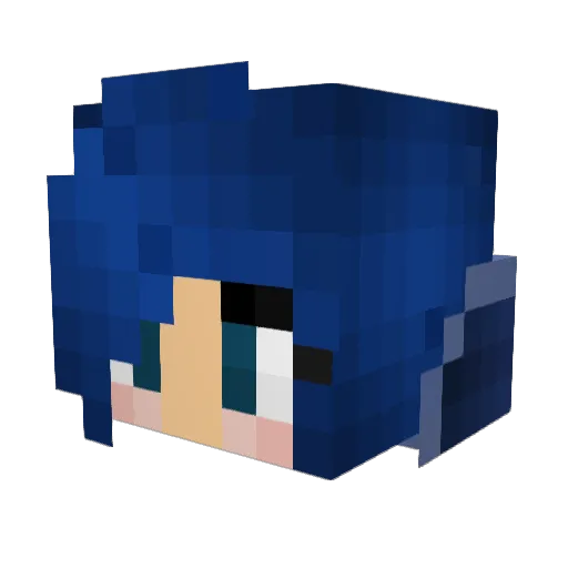 glooence Minecraft avatar head, 3D render