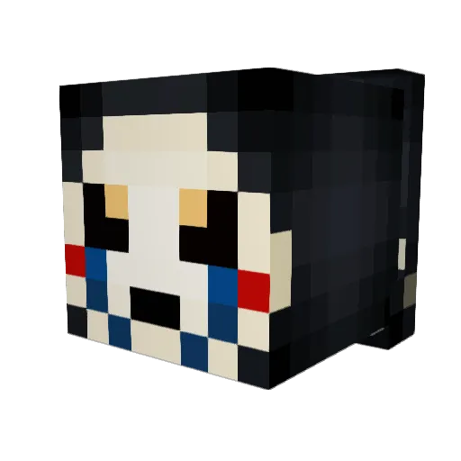 gloomSEX Minecraft avatar head, 3D render