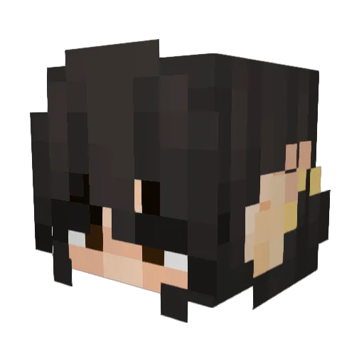 gloomy8D Minecraft avatar head, 3D render