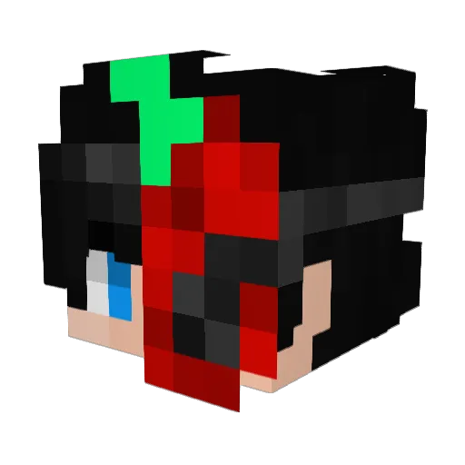 gloomy_loner Minecraft avatar head, 3D render