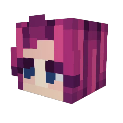 gloomybud Minecraft avatar head, 3D render