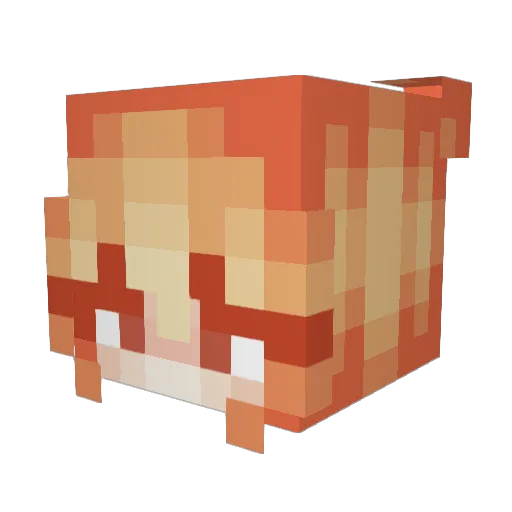 gloomyhatz Minecraft avatar head, 3D render