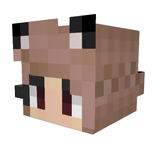 gloomysmiles Minecraft avatar head, 3D render