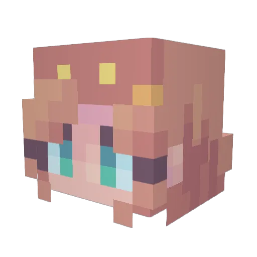 gloriarose77 Minecraft avatar head, 3D render
