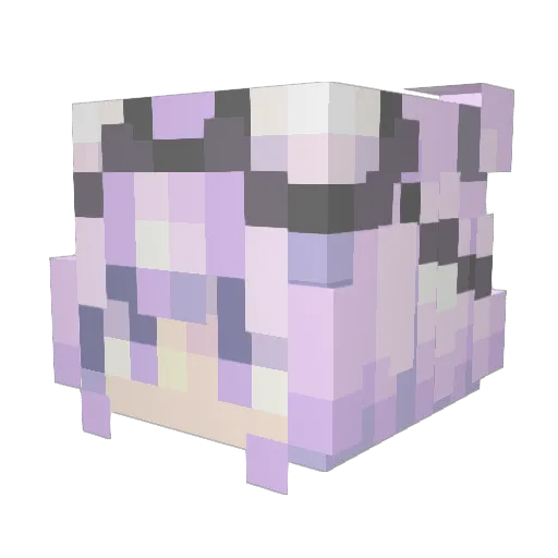 gloriivt Minecraft avatar head, 3D render