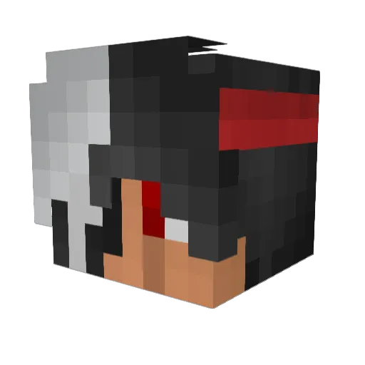 gloriquiet Minecraft avatar head, 3D render