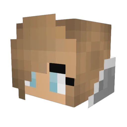gloryballer Minecraft avatar head, 3D render