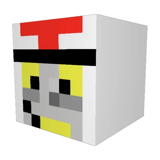 glorybe Minecraft avatar head, 3D render