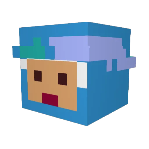 glorytori Minecraft avatar head, 3D render