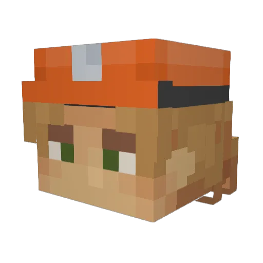glossae Minecraft avatar head, 3D render