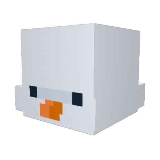 glossyfish Minecraft avatar head, 3D render
