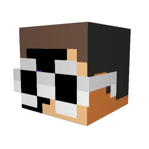 glossyrizwan2 Minecraft avatar head, 3D render
