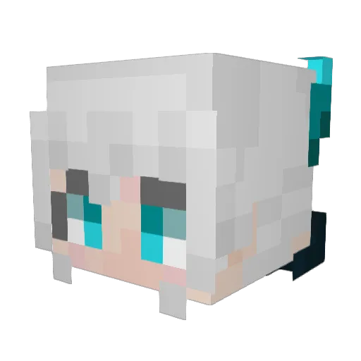 glostone Minecraft avatar head, 3D render