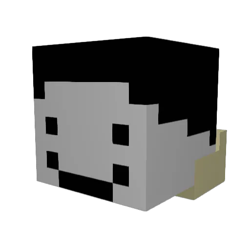 gloveee Minecraft avatar head, 3D render