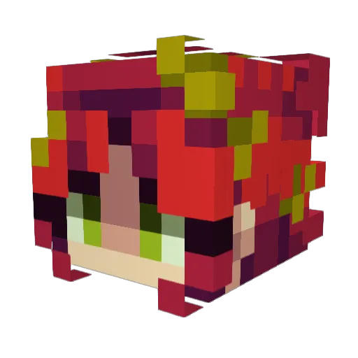 gloviy Minecraft avatar head, 3D render