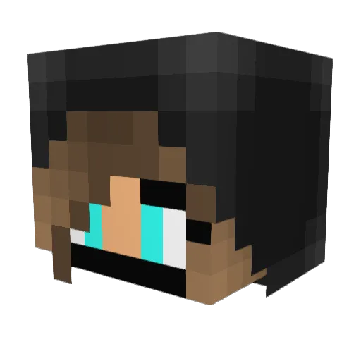 glow1212 Minecraft avatar head, 3D render