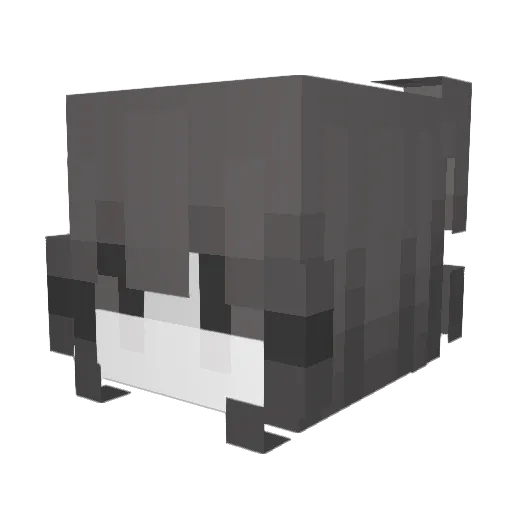 glow Minecraft avatar head, 3D render