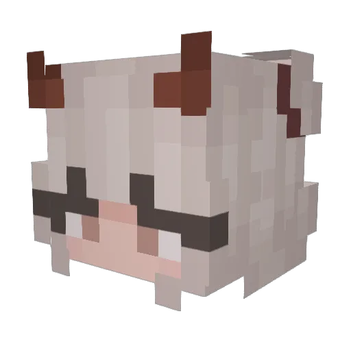 glowbihh Minecraft avatar head, 3D render