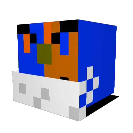 glowiak Minecraft avatar head, 3D render