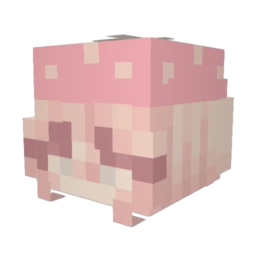 glowinqcharm Minecraft avatar head, 3D render