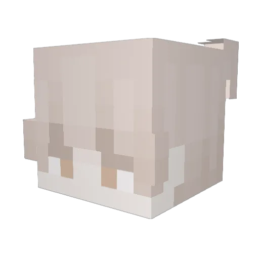 glowiy Minecraft avatar head, 3D render
