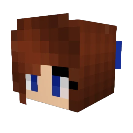 glowpoint Minecraft avatar head, 3D render