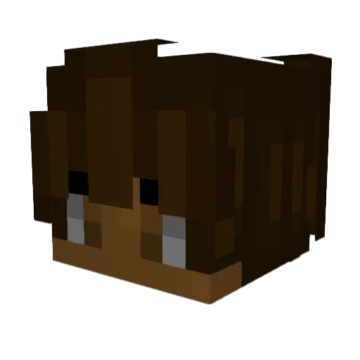 glowtro Minecraft avatar head, 3D render