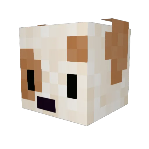 glowwhy Minecraft avatar head, 3D render