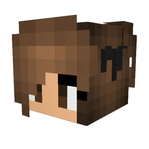 gloxxin Minecraft avatar head, 3D render