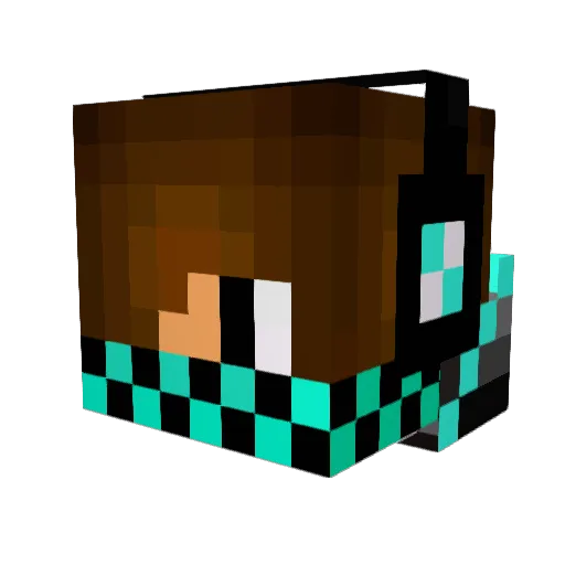 glrman7 Minecraft avatar head, 3D render