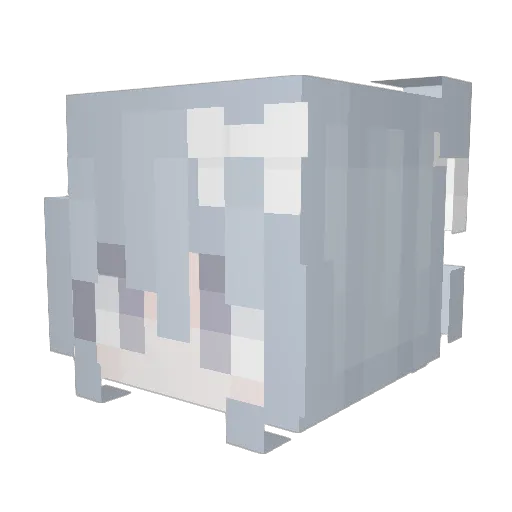 glttr Minecraft avatar head, 3D render