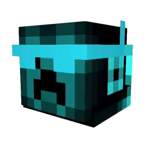 gluccide Minecraft avatar head, 3D render
