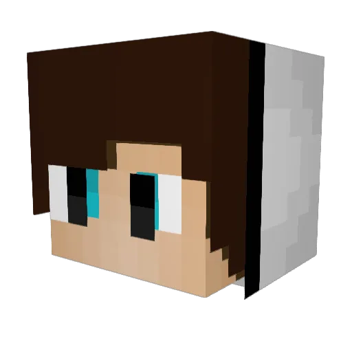 glucorgi Minecraft avatar head, 3D render