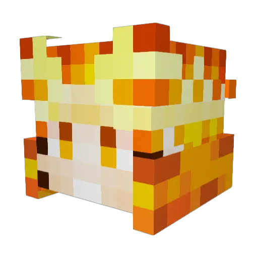 glucose_papi Minecraft avatar head, 3D render