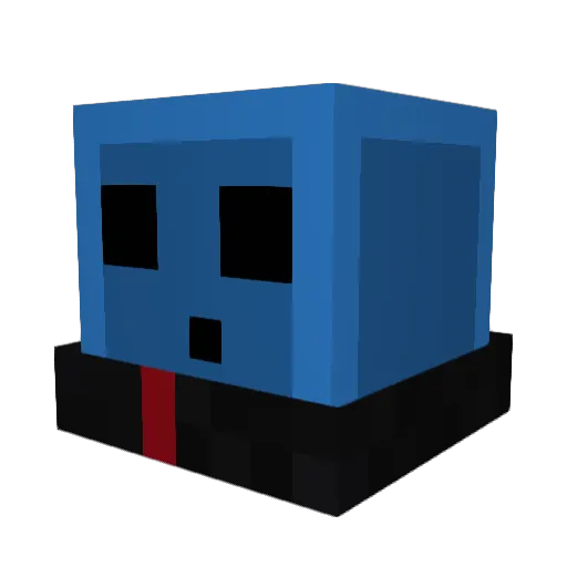 glue_nut Minecraft avatar head, 3D render