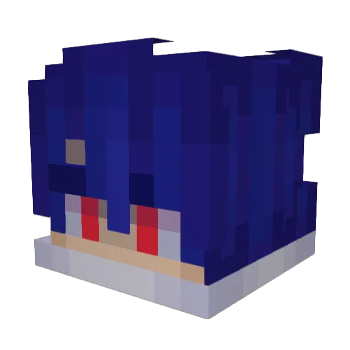 gluecosed Minecraft avatar head, 3D render