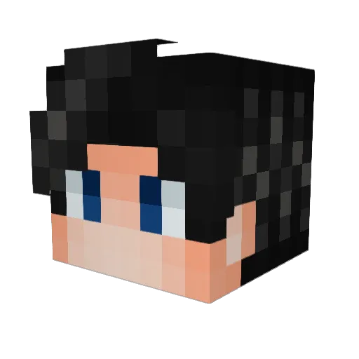 gluglu11_ Minecraft avatar head, 3D render