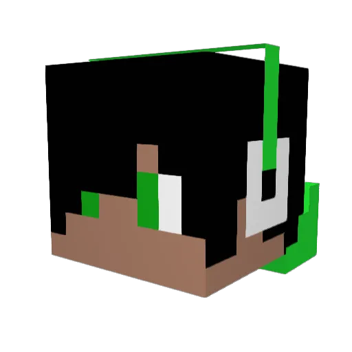 gluk2000 Minecraft avatar head, 3D render