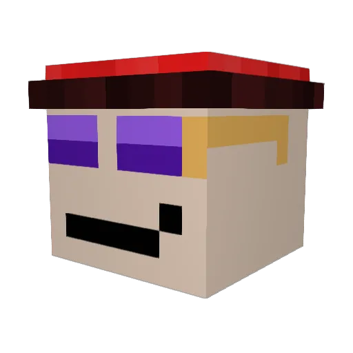 glungas Minecraft avatar head, 3D render