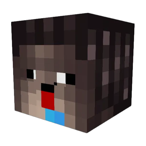 glunomec Minecraft avatar head, 3D render