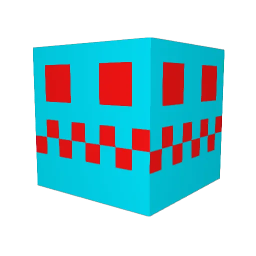 gluris Minecraft avatar head, 3D render