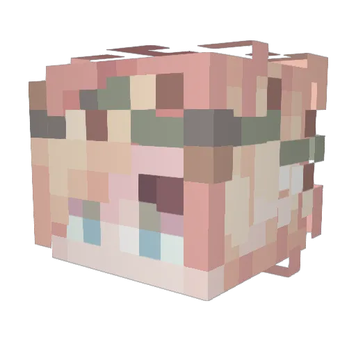 glutchtrap Minecraft avatar head, 3D render