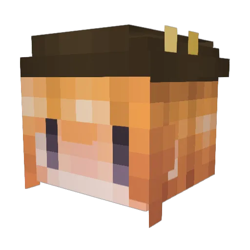 glutz_nano Minecraft avatar head, 3D render
