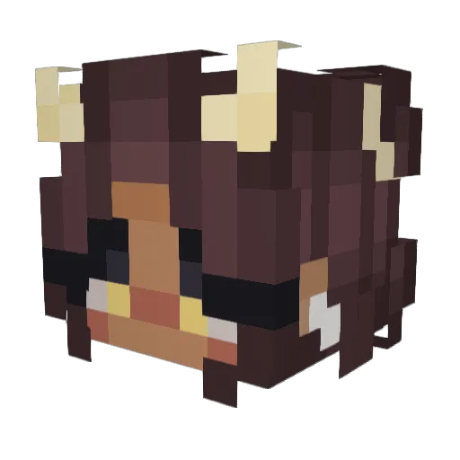 gluuubie Minecraft avatar head, 3D render