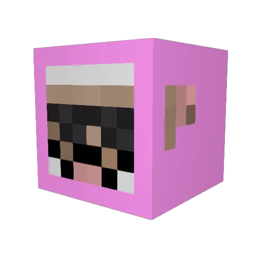 glynis4me Minecraft avatar head, 3D render