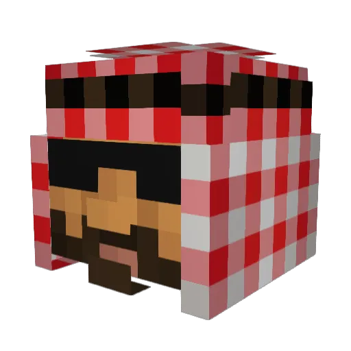 glzalmeida Minecraft avatar head, 3D render