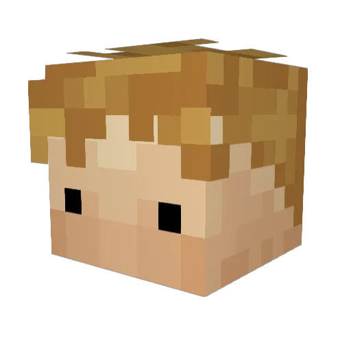 glzin7 Minecraft avatar head, 3D render