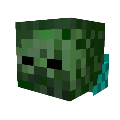 gmaiztegi Minecraft avatar head, 3D render