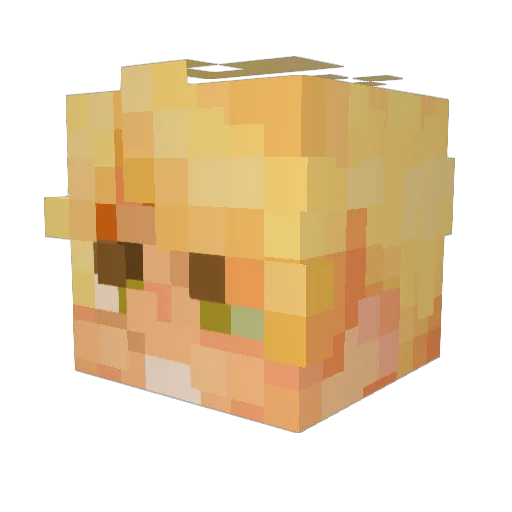 gmax2020 Minecraft avatar head, 3D render