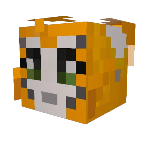 gmcfoo Minecraft avatar head, 3D render